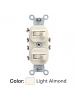 Leviton 5243-T - Duplex Style 3-Way / 3-Way AC Combination Switch - 15 Amp - 120/277 Volt - Commercial Grade - Side Wired - Non-Grounding - Light Almond